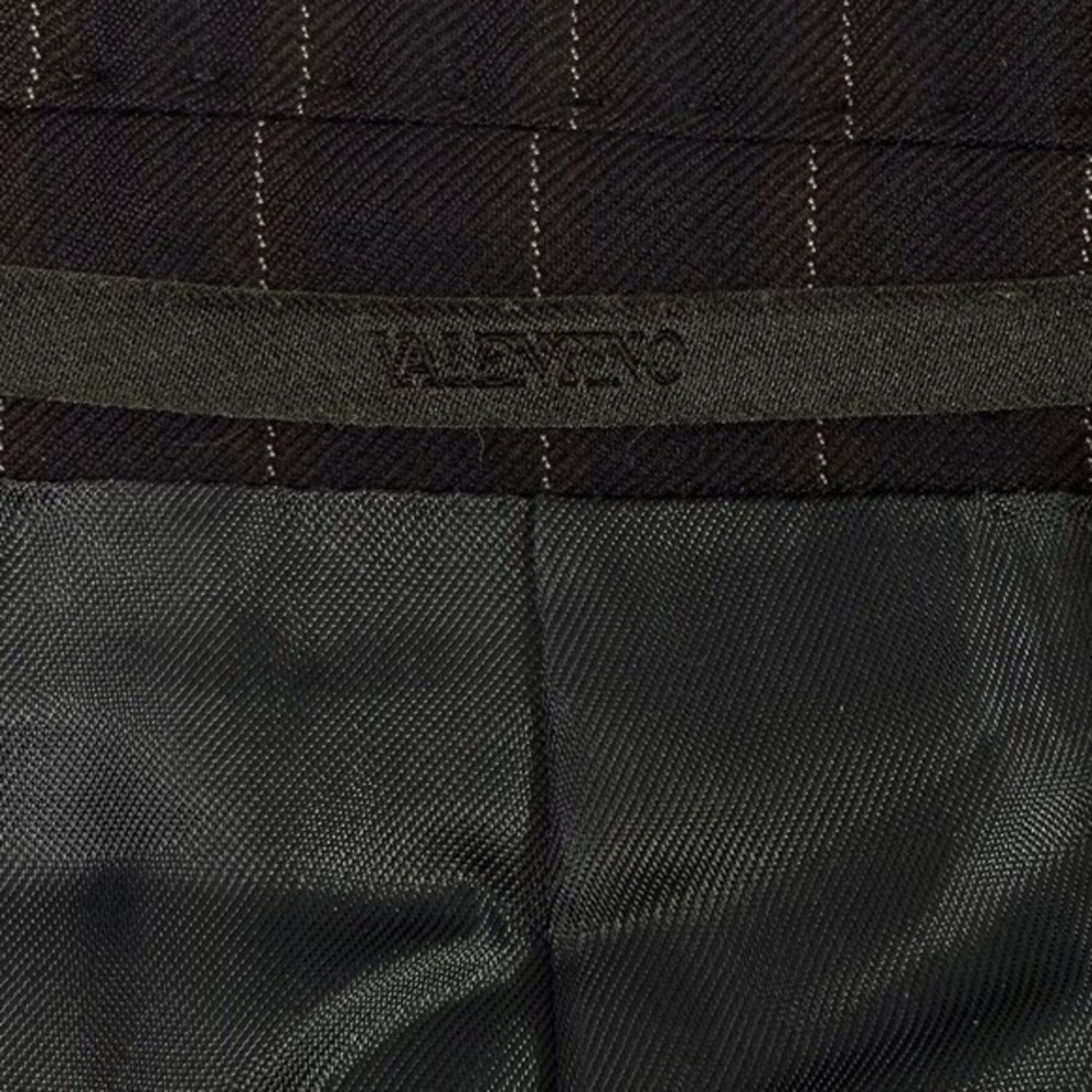Valentino Mainline Blazer 100% Virgin Wool Pinstripe Cupro Lining Navy Men's 44R - Picture 17 of 17